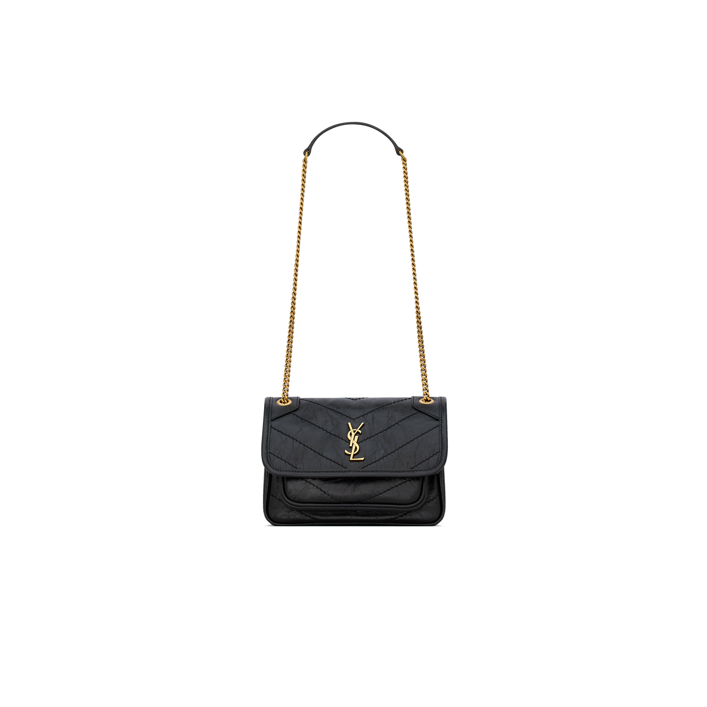 YSL NIKI MINI IN VINTAGE LEATHER 8460870EN071000 (18*12.5*5cm)